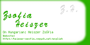 zsofia heiszer business card