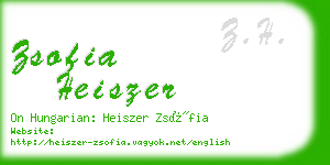 zsofia heiszer business card